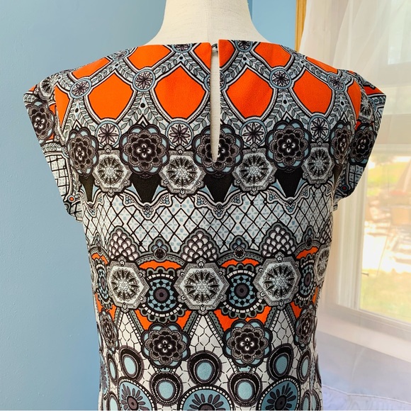 Banana Republic Pattern Cap Sleeve Sheath Dress - Picture 5 of 7